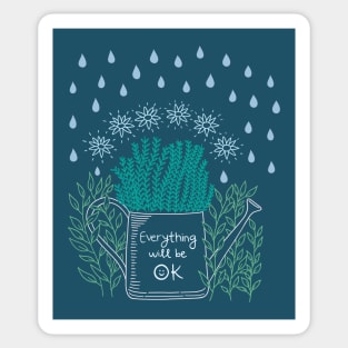 Inspirational Plants Illustration Sticker